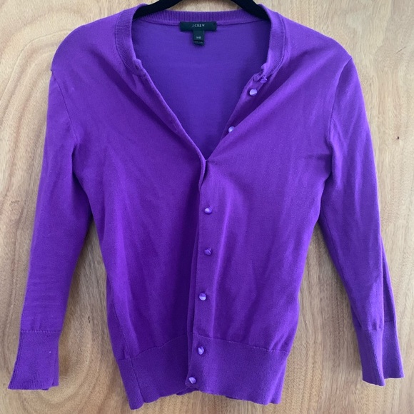 J Crew Purple Jackie Cardigan - Picture 1 of 3